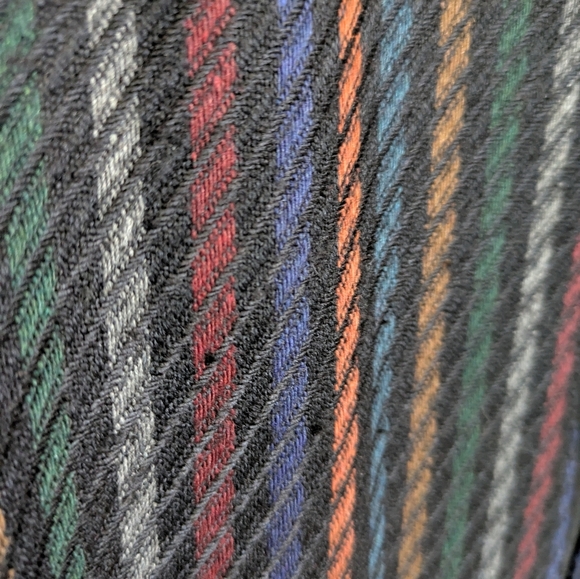 Vintage Blazer - Wool Blend Striped One Button Blazer Jacket Size Medium - Picture 4 of 12